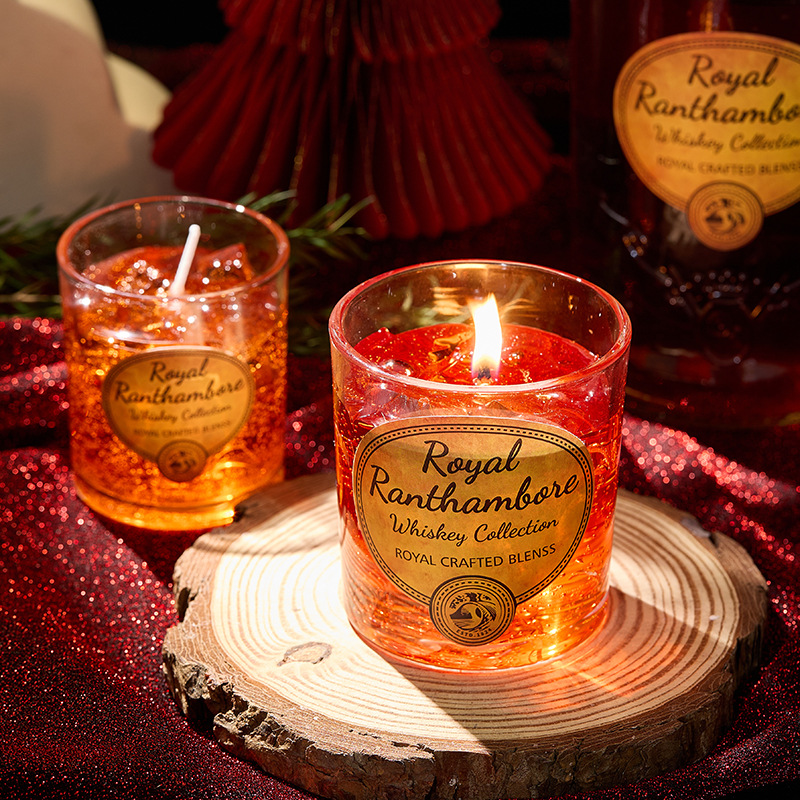 果冻蜡威士忌香薰蜡烛杯创意啤酒造型香氛杯蜡摆件氛围感生日礼物