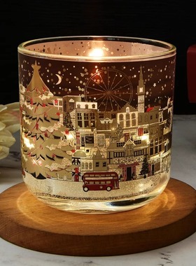 玛莎圣诞新款光感应伦敦街景生日氛围蜡烛伴手礼物家用香薰蜡烛