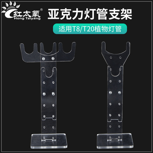 T20T8灯管立式支架可升降多肉植物生长补光灯双排固定亚克力灯架