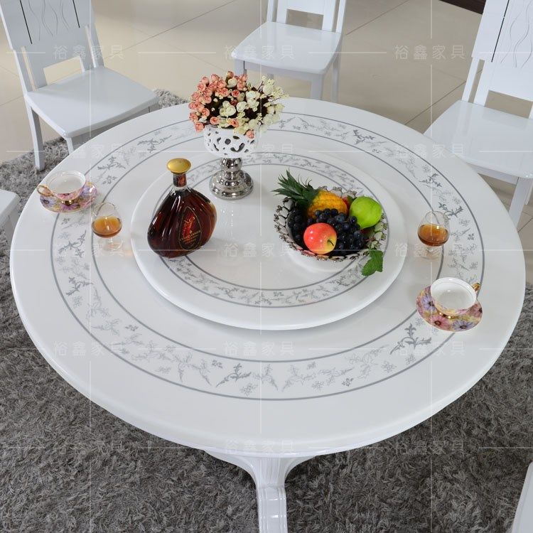 可扩大伸缩旋转圆桌型电磁炉餐桌圆形餐桌椅组合大理石圆桌带转盘|ruв категории жилой мебели, Таблица класса, обеденный стол - от Buy2taobao.com для оказания профессиональной услуги покупки агента Taobao