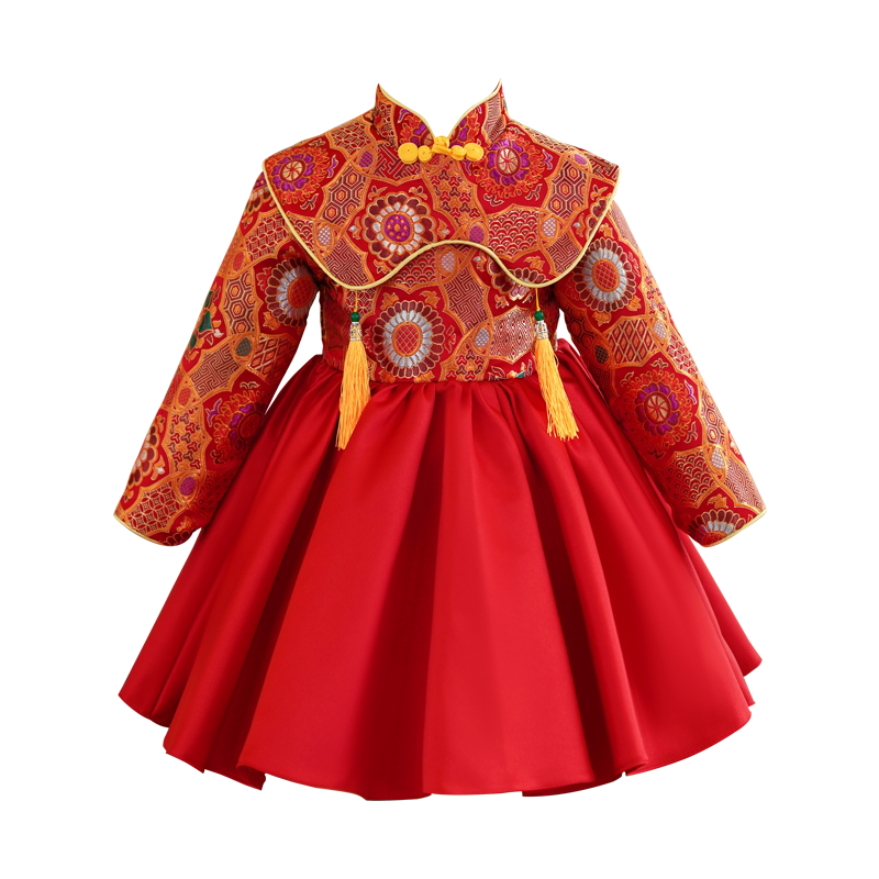宝宝周岁礼服唐装抓周