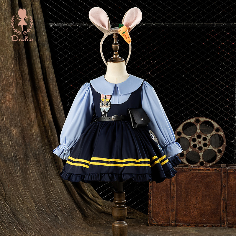 D.Bkyer女童朱迪兔子公主裙子