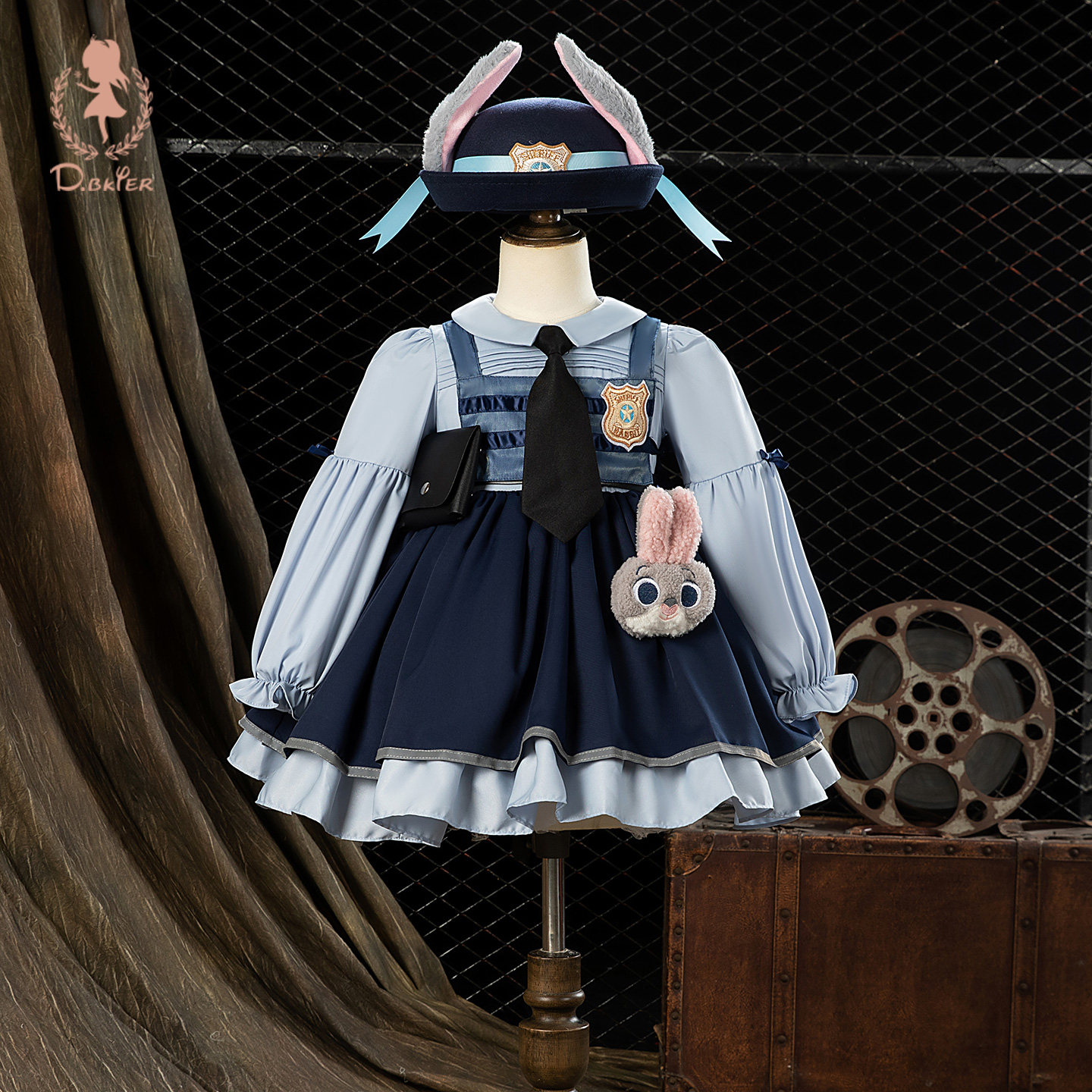 女童公主裙洛丽塔兔子警官儿童生日衣服小女孩绝美法式cos裙子春