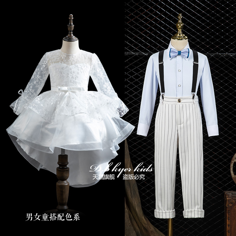 儿童演出服大合唱礼服装男童幼儿园学生合唱团女童主持人表演服装