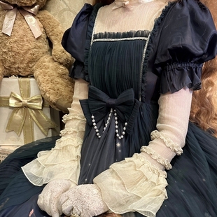 BUNNY魔法森林  小立领百搭 Lolita 长袖轻薄软纱内搭 预约50成团