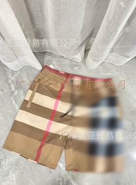 跨境外贸沙滩裤bbr高品质时尚印花logo轻奢休闲百搭短裤巴宝