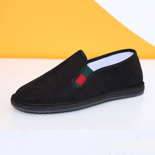 潮 条绒灯芯绒老北京布鞋 男牛筋底开车鞋 软底防滑千层底布鞋 休闲鞋