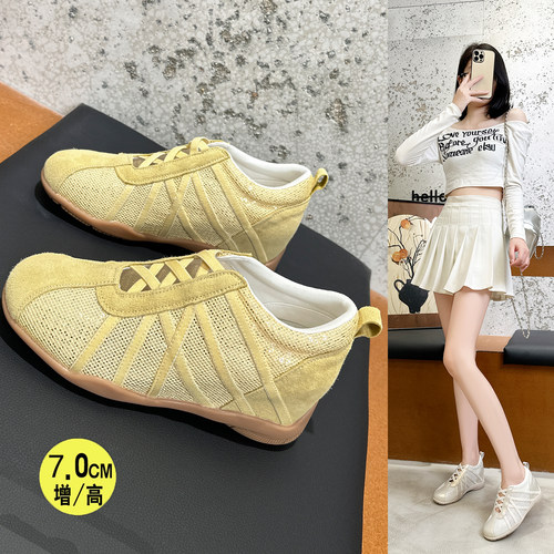 芭蕾风德训鞋女夏网面透气阿甘鞋