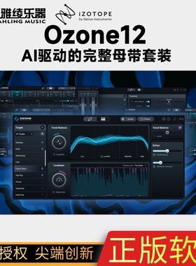 【野雅绫】正版iZotope Ozone12臭氧母带处理音频后期混音效果器