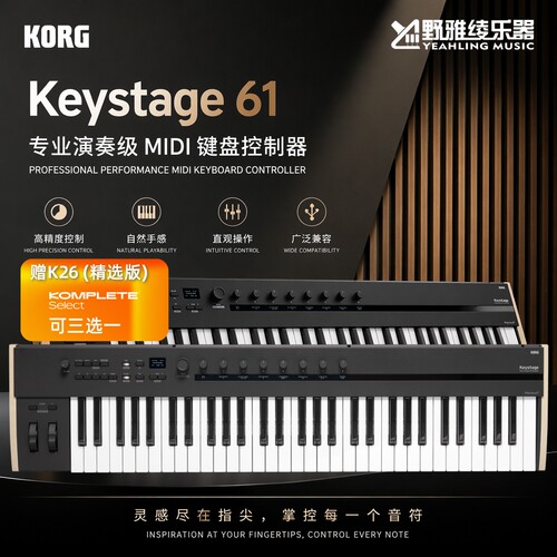 KORG科音Keystage复音触后MIDI键盘控制器MPE内置声卡带琶音器