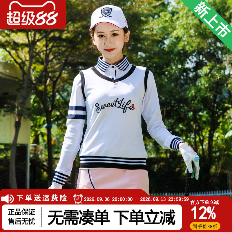 新品包邮！高尔夫衣服女士时尚修身背心春季高尔夫针织马甲英伦风