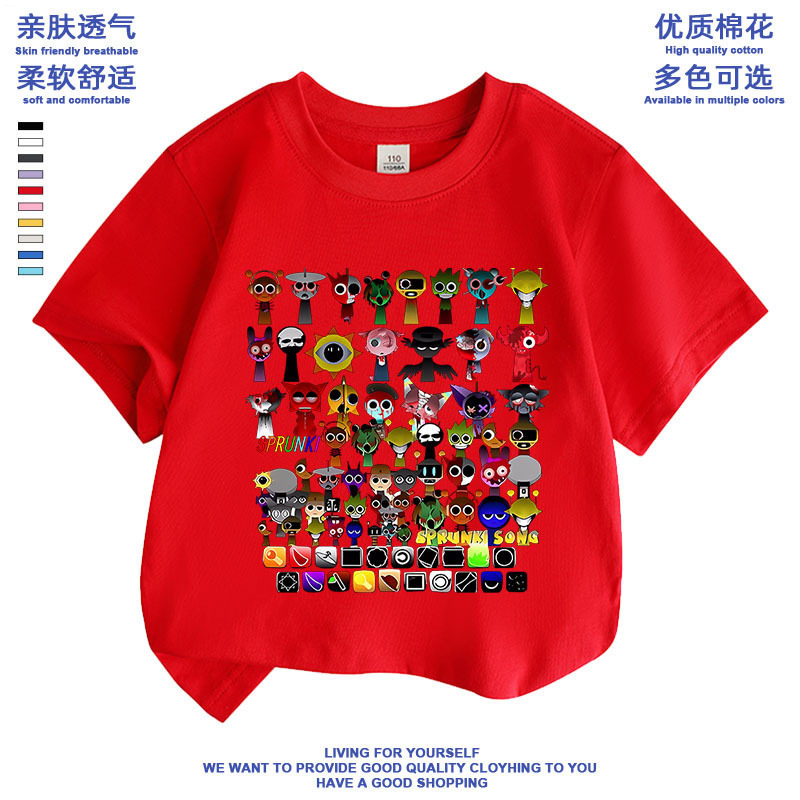 休闲短袖Sprunki音乐节奏T恤