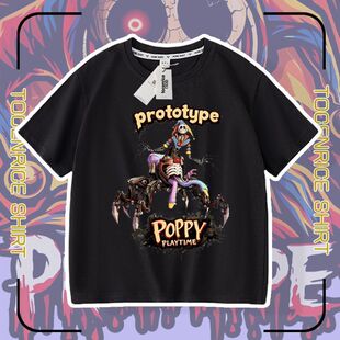 游戏poppy playtime prototype 男女童夏装短袖t恤衣服儿童上衣服