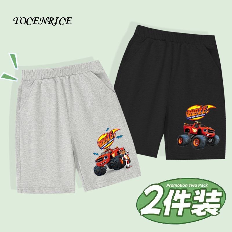 2026新款旋风战车队男童纯棉短裤儿童夏季裤子休闲五分裤夏装童装