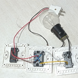 正泰86型暗装一开多控开关单开三控开关三联双刀双掷中途过桥中继