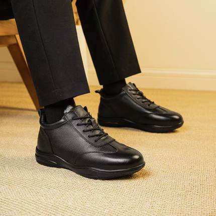 【头层牛皮＋羊皮毛一体】M11 新品男士休闲鞋皮鞋单鞋 8801/8803