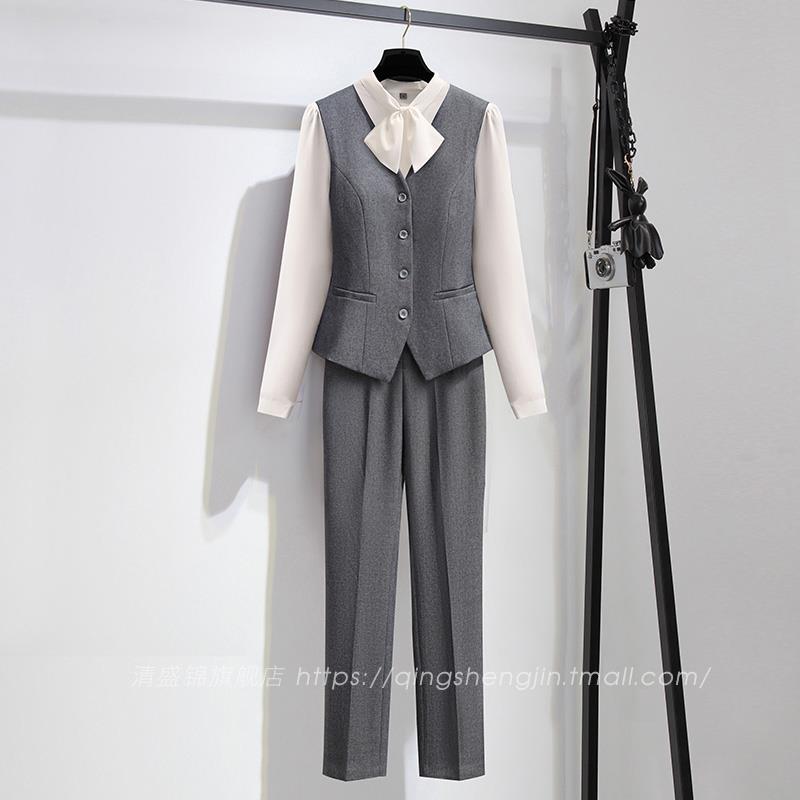 酒店前台接待职业套装女秋空姐制服高端工作服美容院物业客服工衣