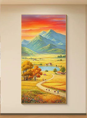 大芬村手绘金山叠翠油画
