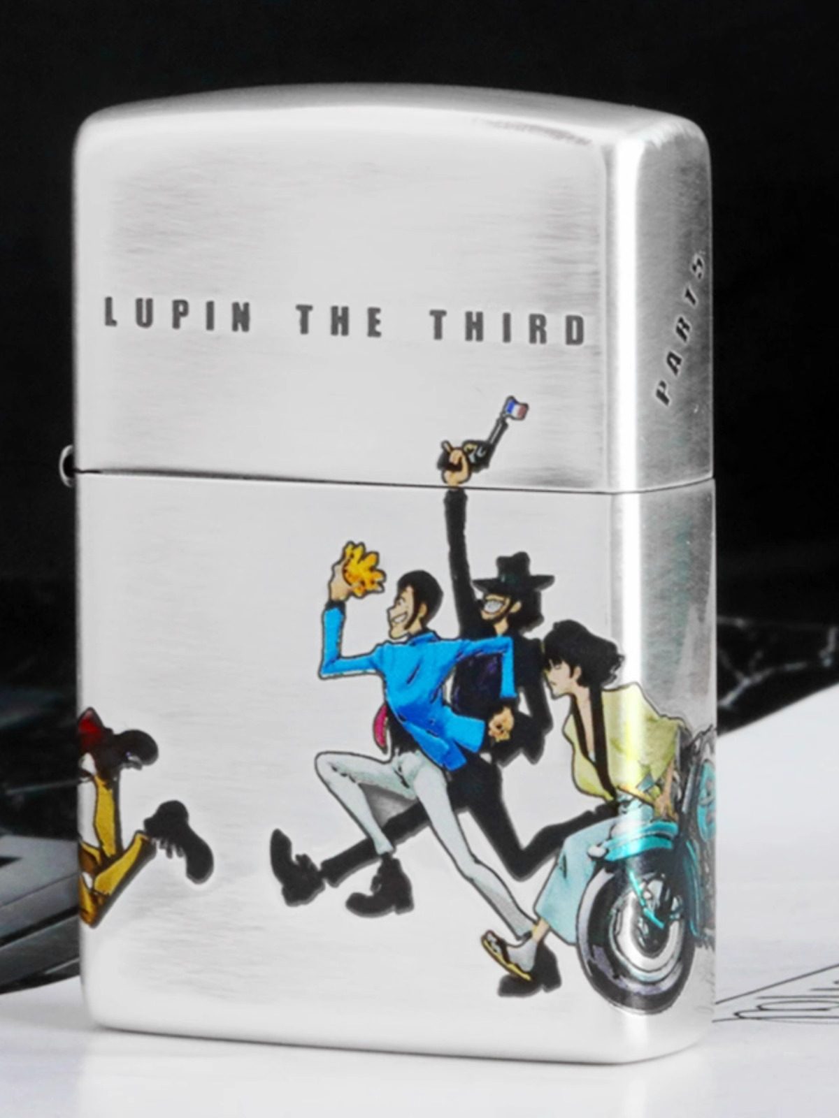 ZIPPO芝宝打火机鲁邦三世复古风不二子四人追逐银色正品送男礼物