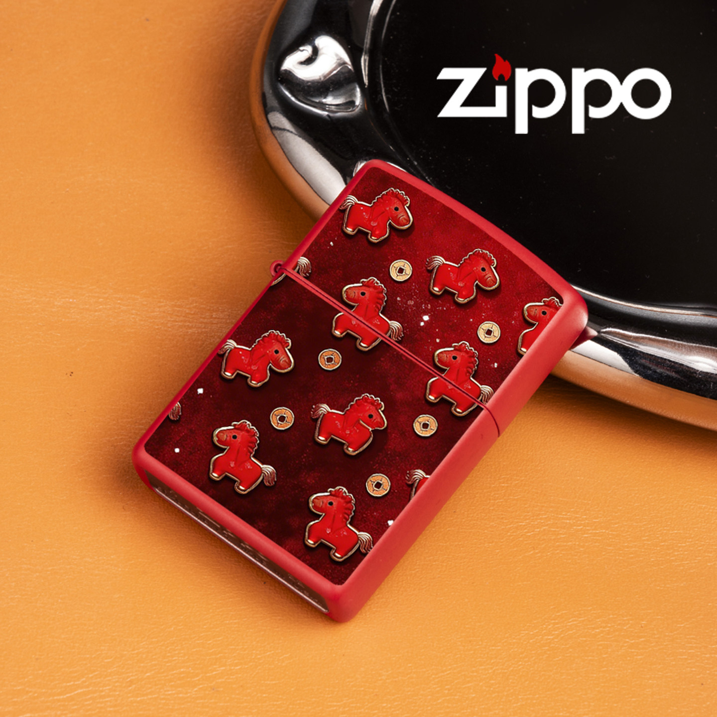 zippo打火机卡通小马哑漆彩印官方正品煤油防风生日礼物送男友