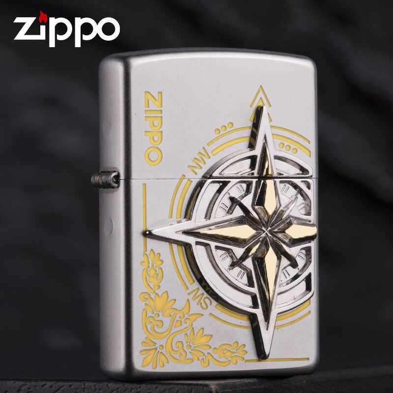 zippo打火机正品 爱情指南针芝宝官方防风煤油送男友高端礼物