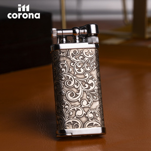 日本原装正品im corona皇冠打火机烟斗充气火石斜火复古男士个性