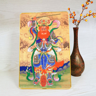 古画版 王灵官护法神将桌面摆台相框画 神仙人物摆件挂画来图定制
