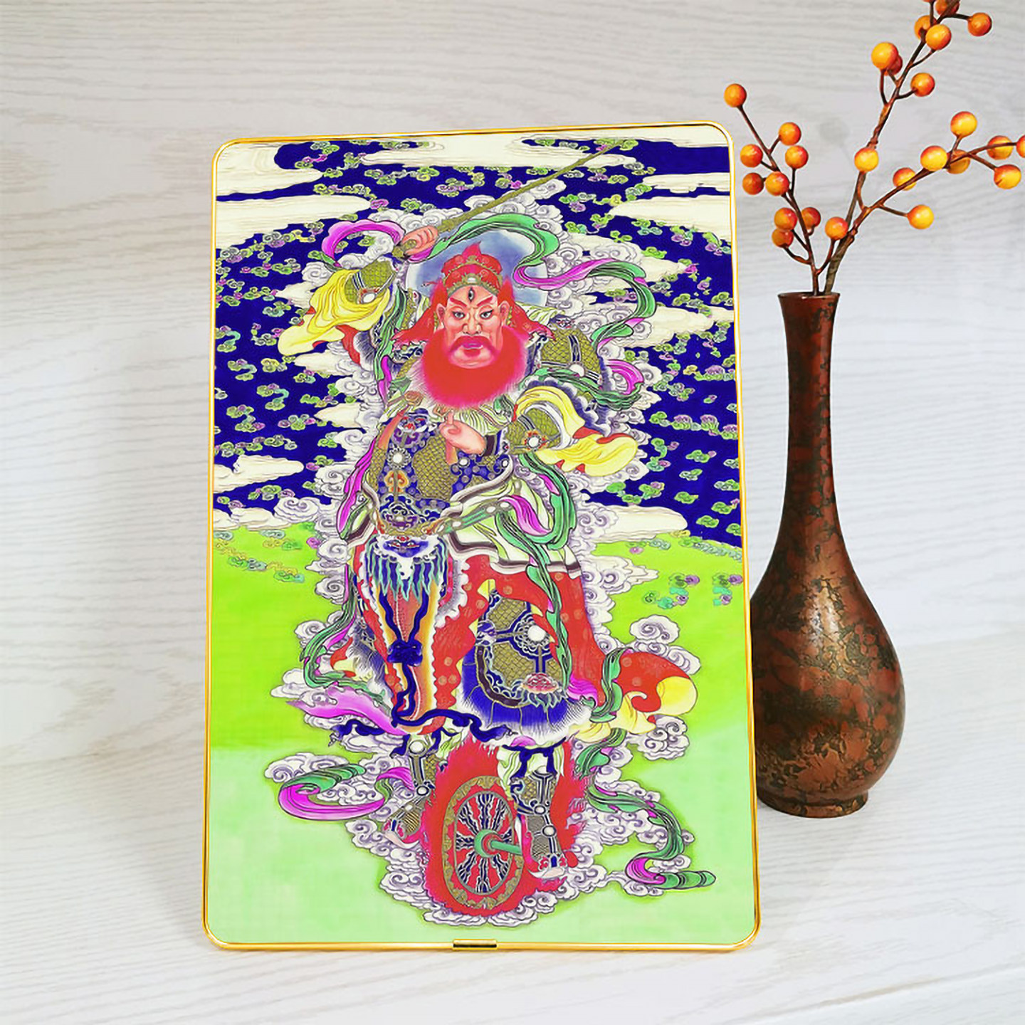 古画版 王灵官护法神将桌面摆台相框画 神像画摆件装饰挂画定制,家居饰品,桌面摆台画,淘宝优惠券,粉丝福利购,淘宝优惠卷