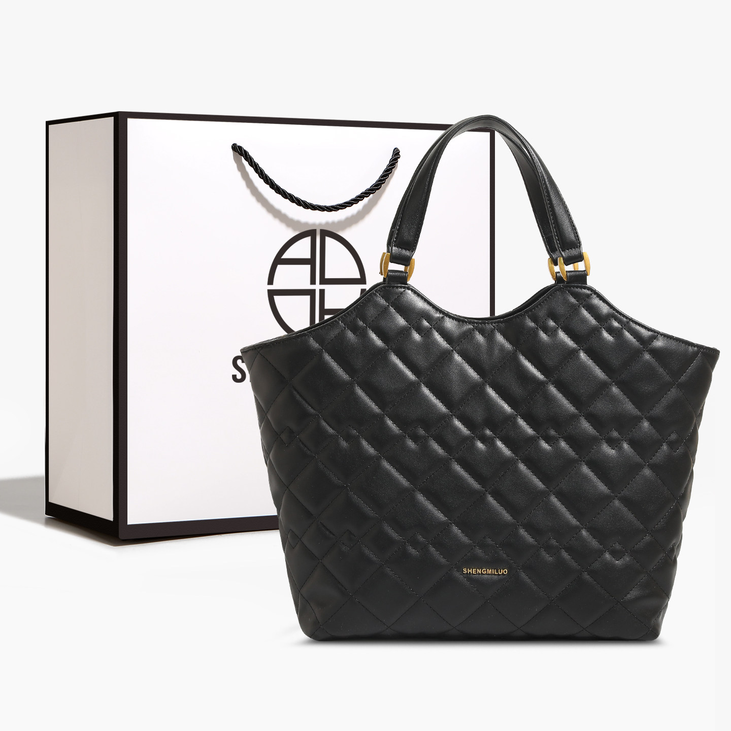 香港品牌小香风菱格链条包包女2026新款大容量通勤单肩大包托特包,箱包皮具/热销女包/男包,托特包,淘宝优惠券,粉丝福利购,淘宝优惠卷