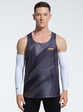 Sanken夏季男士速干专业马拉松跑步网眼轻量化运动印花可定制背心