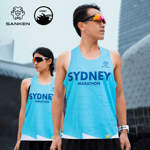 Sanken悉尼马拉松男速干无缝背心