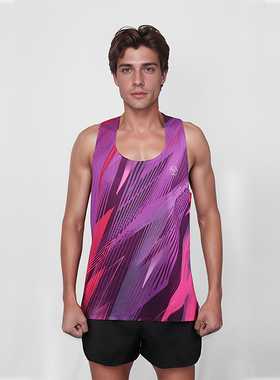 Sanken专业马拉松跑步运动背心男士无缝贴合轻量化速干跑步上衣