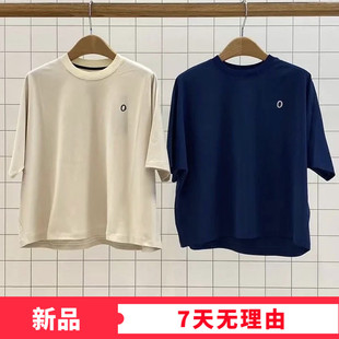 2023年新款素然专比夏季新款女士薄针织罗纹领口休闲宽松短袖T恤