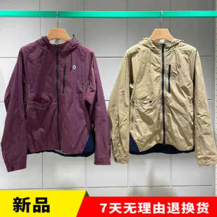 户外透气防泼水拼接带帽外套A0241JA15 2024年素然专比女士新品