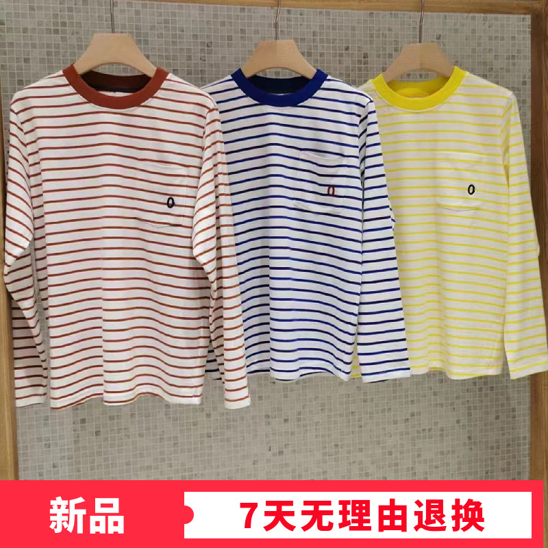 2022年素然专比秋季新品女士运动休闲圆领条纹长袖T恤A0223TS08