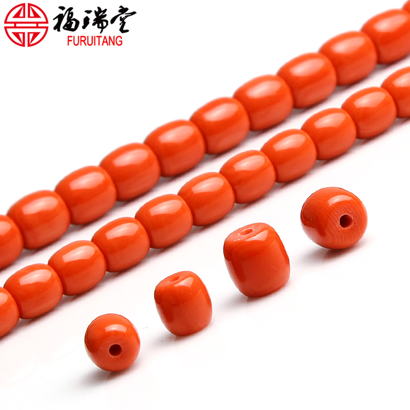 diy金刚手链橙红色桶珠