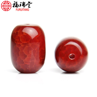 百搭文玩藏饰天然龙纹玛瑙桶珠星月金刚菩提子十八籽多宝手串配件