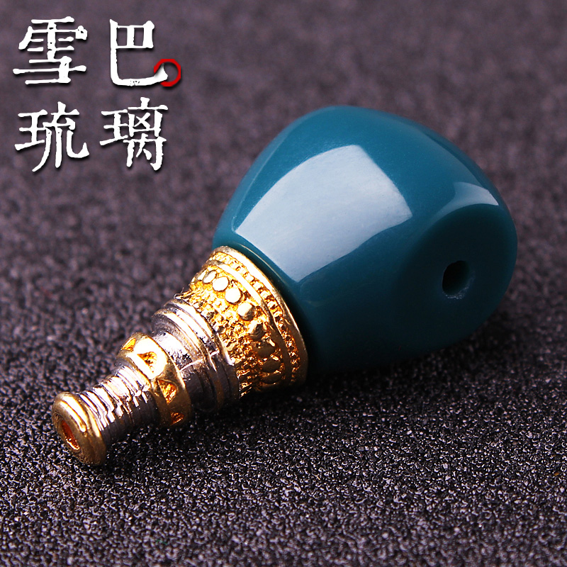 雪巴琉璃三通腰珠隔珠顶珠背云弟子珠文玩柏百香菩提diy配件饰品
