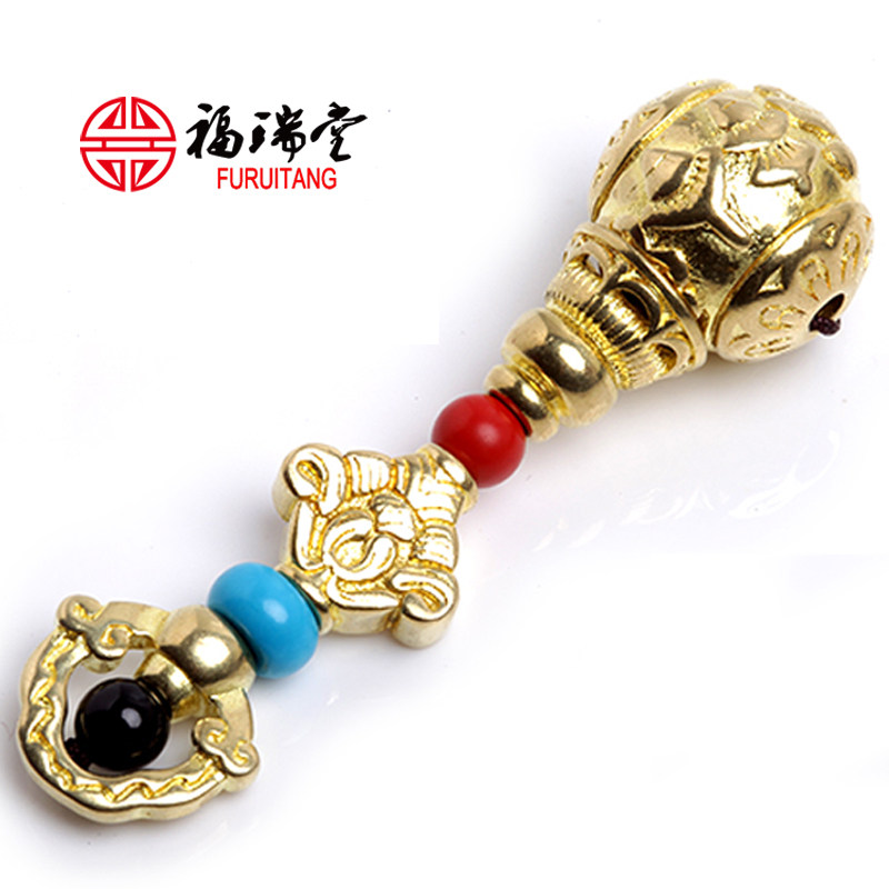 手工老黄铜做旧佛头三通星月金刚凤眼菩提子核桃文玩手串搭配材料