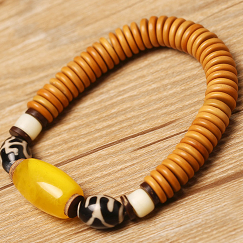 天然橄榄核隔片文玩手链8mm老油核手串男女垫片算盘佛珠手链盘玩