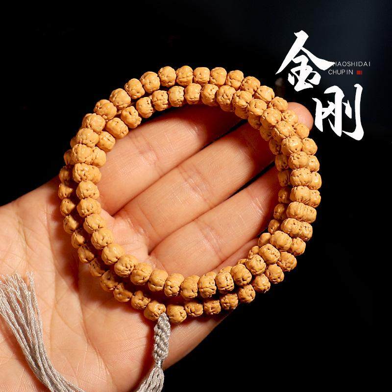 老树南瓜佛手小金刚五爪金龙 108颗菩提手串矮桩原籽三圈归圆佛珠
