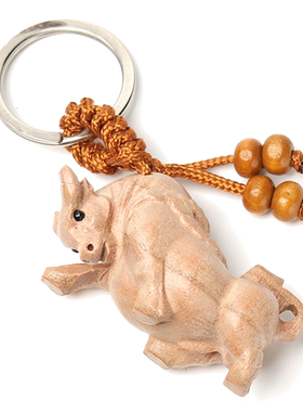 生肖鼠马羊猴鸡狗钥匙桃木雕刻