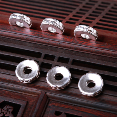 diy银色金刚星月凤眼菩提根隔珠