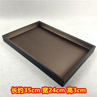 Черный снаружи + коричневый внутри (матовая кожа) около 35*ширина 24*высота 3см