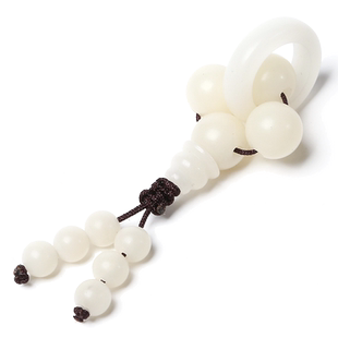 天然白菩提根三通佛头DIY圆散珠跑环108文玩手串项链配饰全套餐装