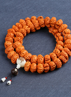 桃胡文玩蟠桃核手串仙桃核手链54/108颗粒手持手把玩件男