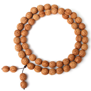 东北龙纹脑纹小桃核原料108颗桃核手串手链项链桃胡矮桩文玩
