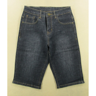 J209 中小学生少年夏款 全新品 59534 五分裤 牛仔中裤 男弹力修身