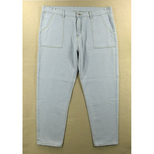 牛仔裤 男38码 包邮 98601 KHCO V103 宽松锥形小脚大码 萝卜裤