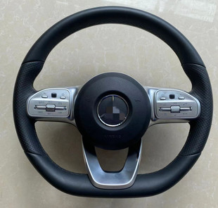 适用奔驰C级E级W205 213R300 GLE63 amg碳纤维方向盘改装总成拆车